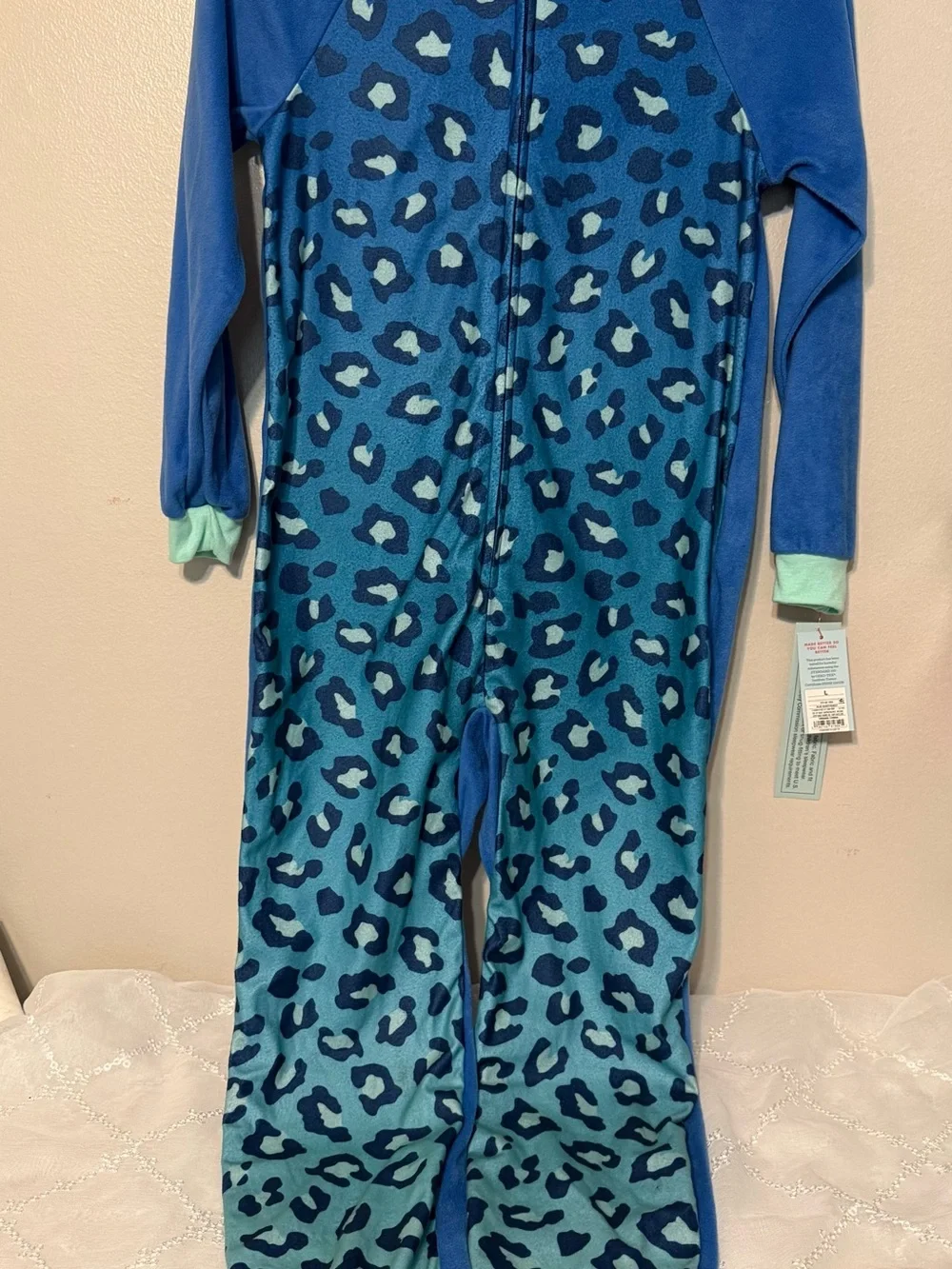 Cat & Jack Blue Fleece Sleepwear with Pink Trim